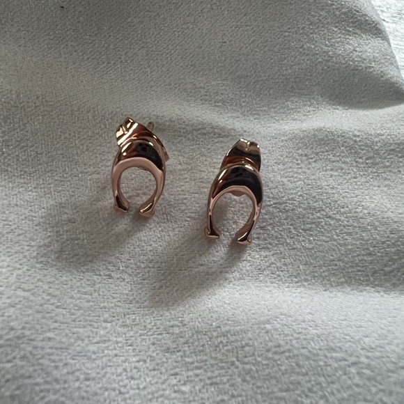 Coach Jewelry Coach Rose Gold Horseshoe Earrings Poshmark